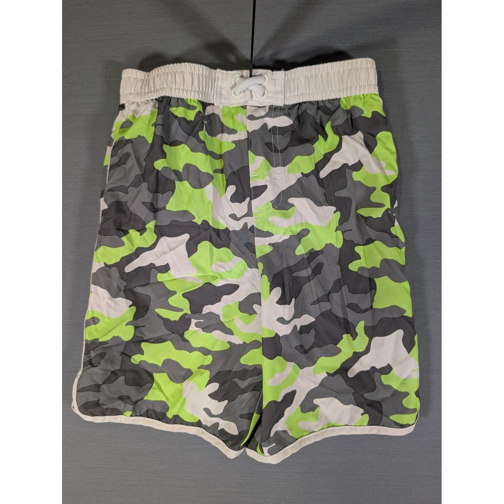 Wonder Nation Boys Neon Green Grey Camo Swim Trunks Size 5T BW105F101959